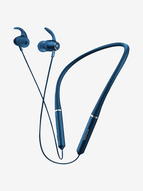 Wings Elevate Wireless Bluetooth Neckband with Microphone Blue