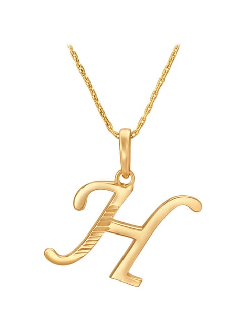 Buy Tanishq 18k Gold Alphabet H Pendant 