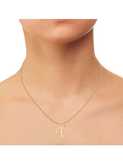 Letter T Pendant Necklace in Silver | Kendra Scott