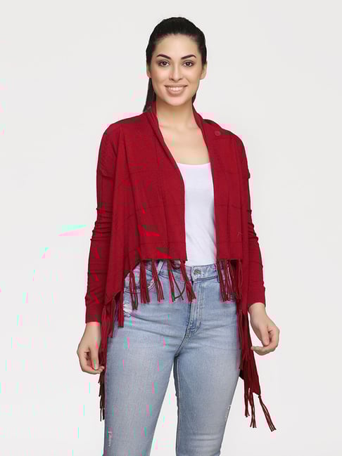 MADAME Cherry Full Sleeves Shrug