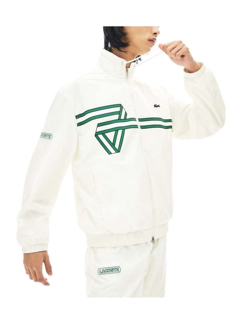 Buy Lacoste White Band Zip Heritage Tracksuit Jacket for Men