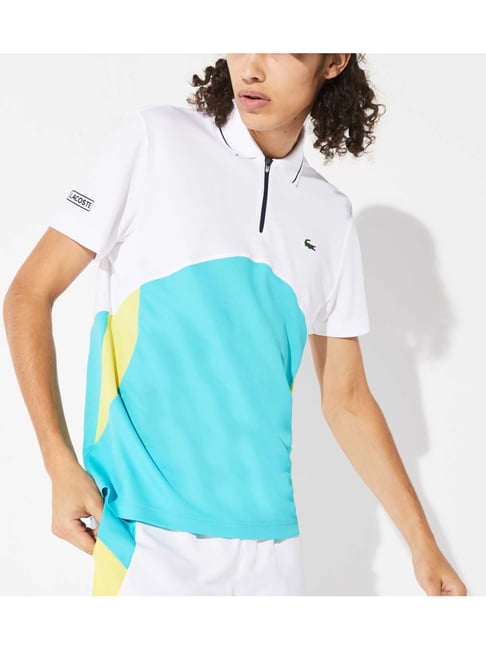 Lacoste Multi Regular Fit Sport Ultra Dry Pique Zip Tennis Polo T Shirt