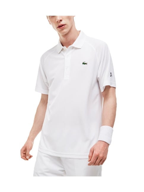 Buy Lacoste White Regular Fit Polo T-Shirt for Men Online Tata CLiQ
