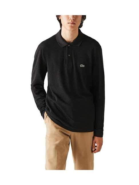 Buy Lacoste Black Marl Petit Pique Classic Fit Polo T-Shirt for Men Online  @ Tata CLiQ
