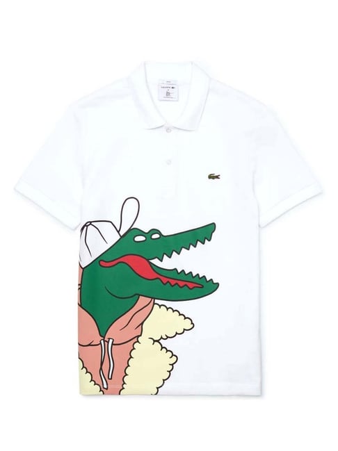 Buy Lacoste White x Jean-Michel Tixier Classic Fit Unisex Polo T