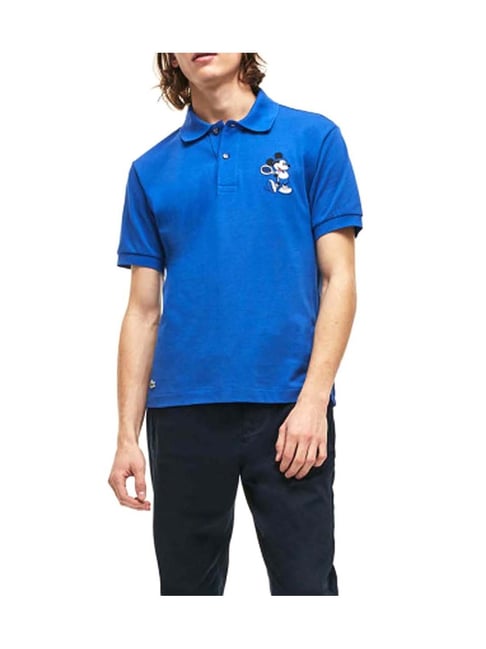 Buy Lacoste Blue Regular Fit Polo T Shirt for Men Online Tata CLiQ