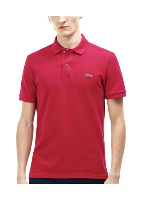 lacoste red polo t shirt