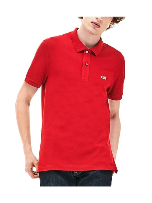 Lacoste Red In Petit Pique Slim Fit Polo T-Shirt