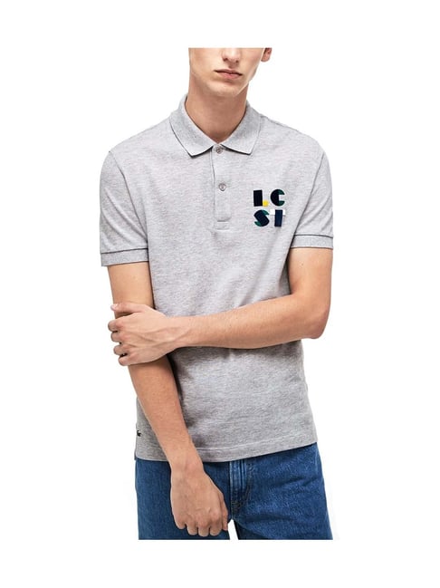 Lacoste Grey Regular Fit Polo T-Shirt