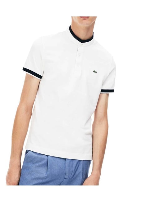 Lacoste White Slim Fit Cotton T-Shirt