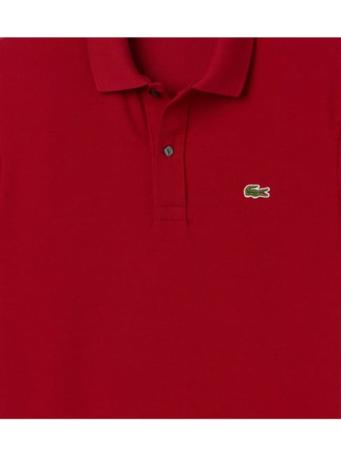 lacoste maroon t shirt