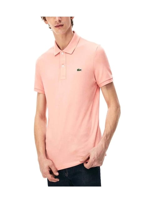 Lacoste Pink Petit Pique Slim Fit Polo T-Shirt