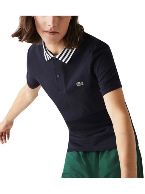 Lacoste Navy Slim Fit Heritage Polo T Shirt