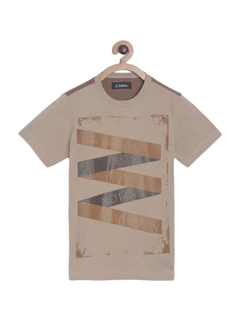 Louis Vuitton Premium Print Brown T shirt