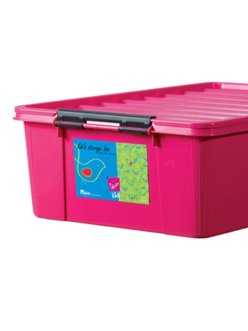 Buy Lock & Lock Inplus Pink Plastic Storage Box (30 L) Set of 1 at