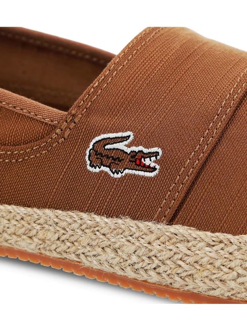 Buy Lacoste Light Brown Marice Canvas Tonal Croc Espadrilles for