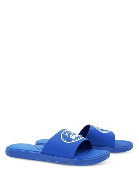 Lacoste cheap slides blue