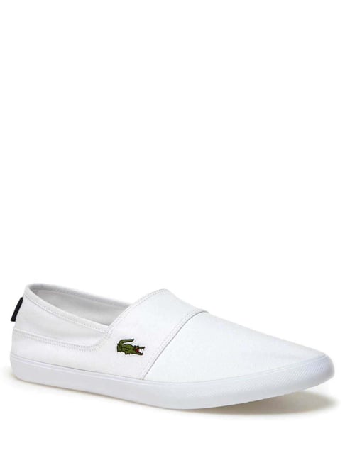 Buy Lacoste White Marice Canvas Slip-Ons for Men Online Tata CLiQ