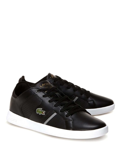 Buy Lacoste Black Leather Sneakers for Men Online @ Tata CLiQ
