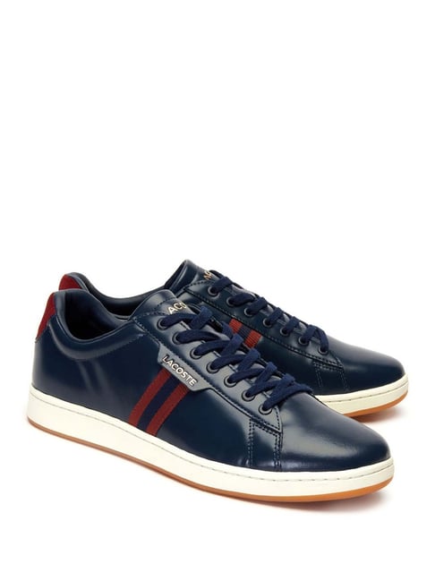 Buy Lacoste Navy Carnaby Evo Tricolor Trainer Sneakers for Men