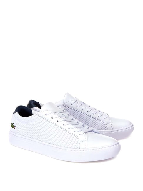 Buy Lacoste White Leather Sneakers for Men Online Tata CLiQ