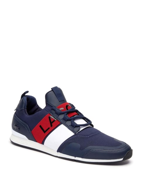 Buy Lacoste Navy Menerva Elite Logo Trainer Sneakers for Men