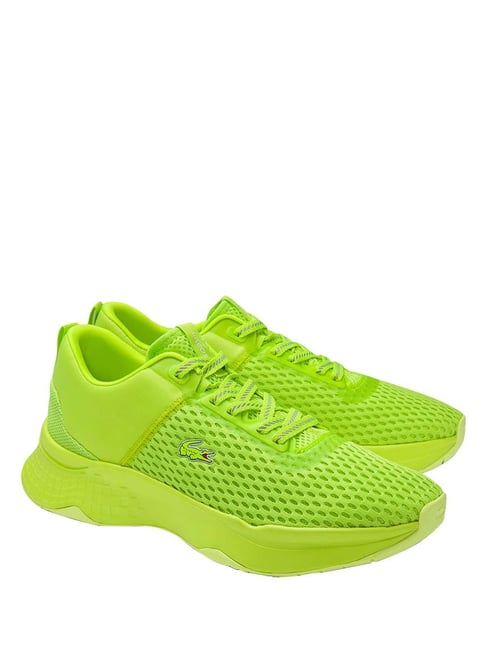 Buy Lacoste Green Court-Drive Tonal Textile Sneakers for Men - Main Image
