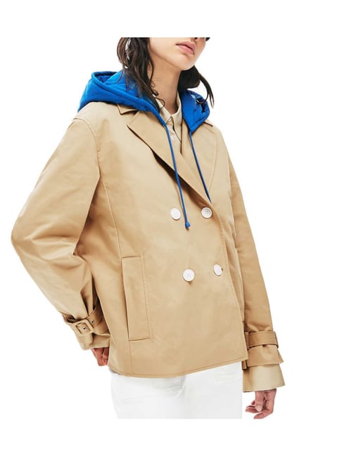 Buy Lacoste Regular Fit LIVE Contrast Hood 2-In-1 Trench Jacket