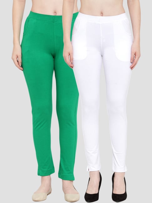 Buy TAG 7 White Cotton Leggings for Women Online @ Tata CLiQ