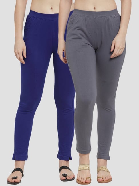 Buy online Blue Solid Ankle Length Legging from Capris & Leggings for Women  by Tag 7 for ₹379 at 46% off | 2024 Limeroad.com