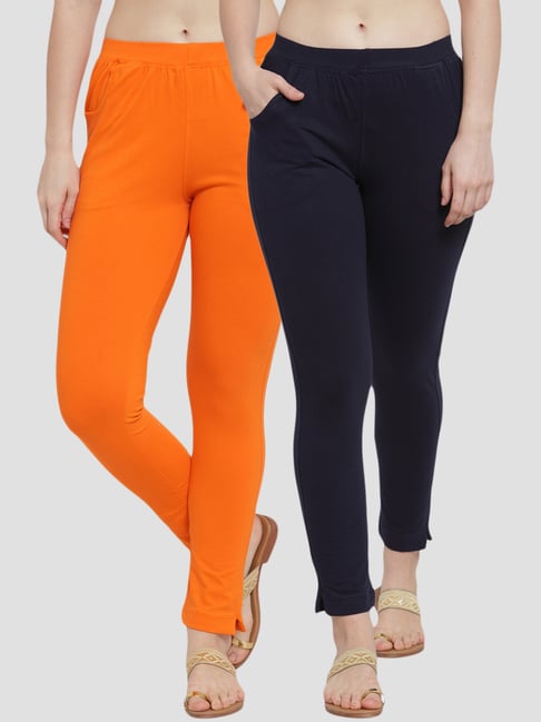 Buy SUTI Cotton Lycra XL Size DARK ORANGE Colour Chudidar Leggings at  Amazon.in