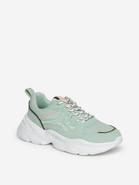 LUNA BLU by Westside Green Chunky Sneakers