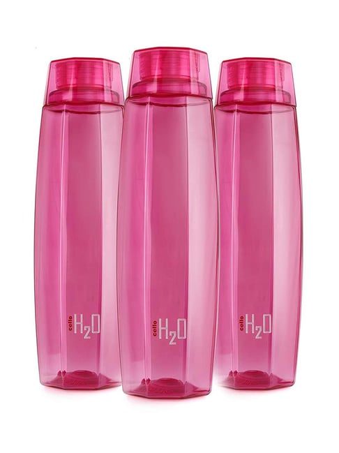 Buy Cello H2o Octa Pink Plastic Water Bottles 1000 Ml Set Of 3 Online At Best Prices Tata Cliq Buy Cello H2o Octa Pink Plastic Water Bottles 1000 Ml Set Of 3 Online At Best Prices Tata Cliq