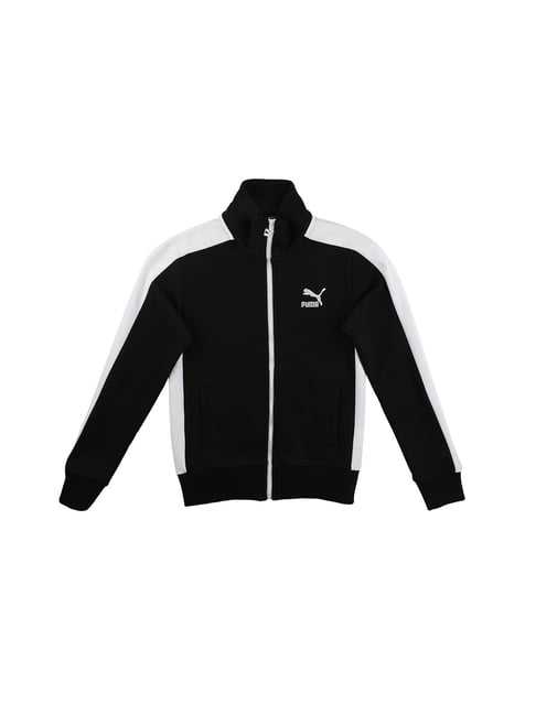 Puma Kids Classics T7 Black & White Solid  Jacket