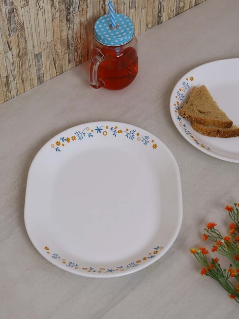 Corelle Ditsy Flora Vitrelle Glass Oval Serving Platters - Set of 3