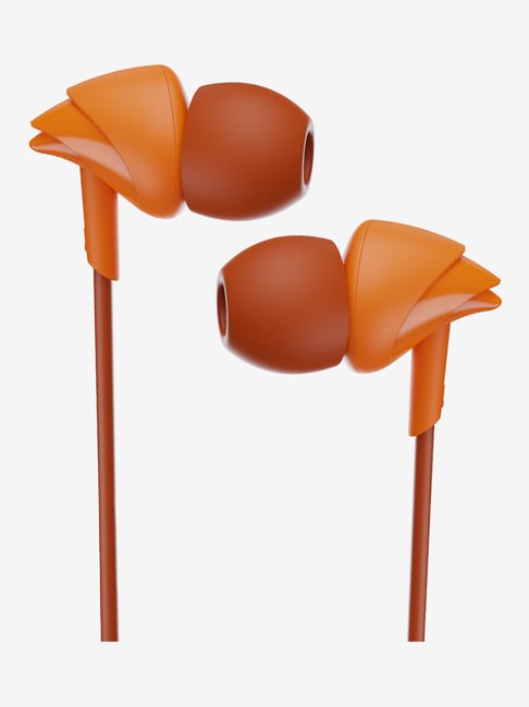 boAt Bassheads 100 T in Ear Wired Earphones with Mic (Courageous Orange)