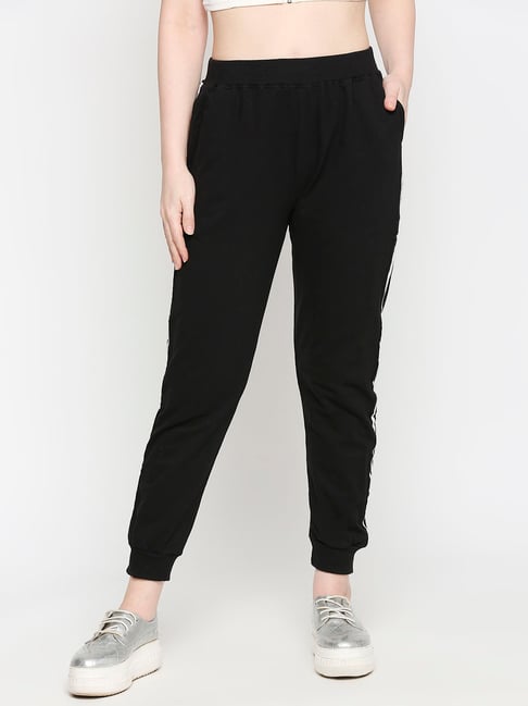 People Black Cotton Joggers