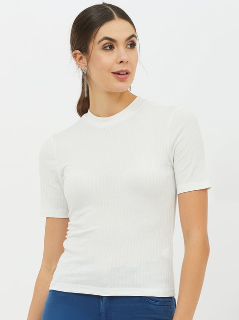 Harpa White Regular Fit Top Price in India