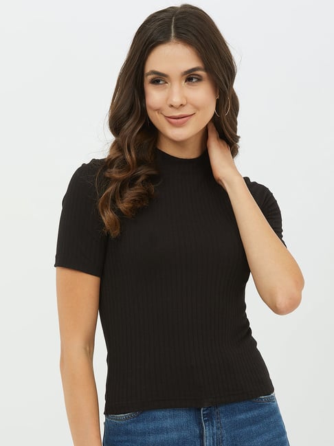 Harpa Black Regular Fit Top