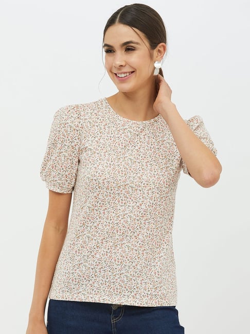 Harpa White Floral Print Top