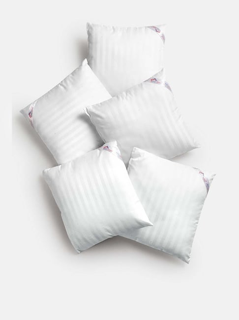 HOSTA HOMES Ultra Soft Satin Cotton Microfibre Filled Cushion Fillers - Pack of 5