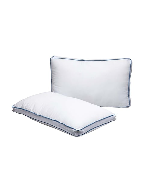 HOSTA HOMES Premium Ultra Soft Microfibre Filled Pure Cotton Pillow Set  of