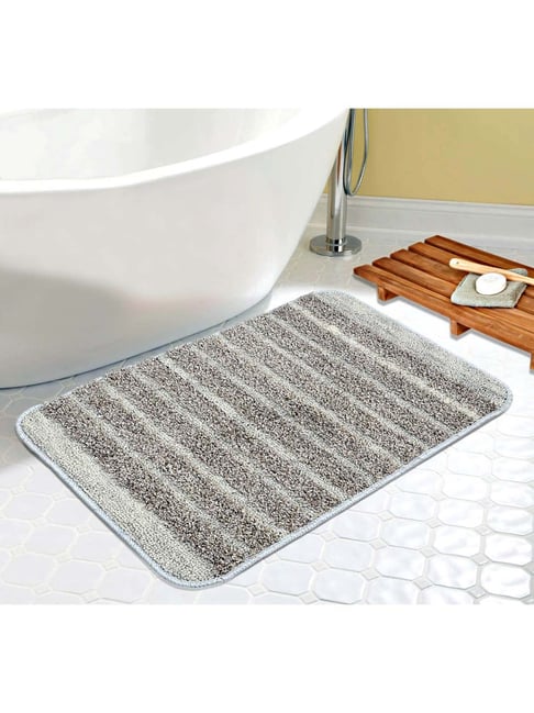 Saral Home Silver Polyester 1299 GSM Bath Mat - Set of 1-picture-28
