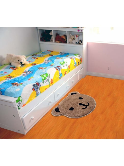 Saral Home Brown Microfibre 962 GSM Kids Floor Mat - Set of 1