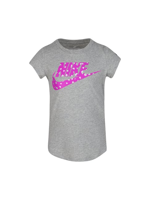 Nike Kids Grey Printed T-Shirt