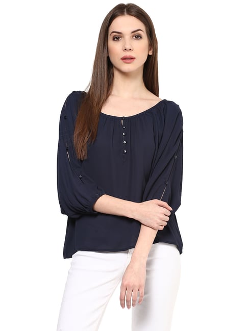 Harpa Navy Regular Fit Top