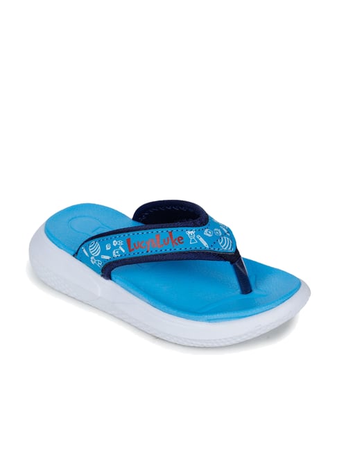 Lucy Luke By Liberty Kids Sky Blue Flip Flops