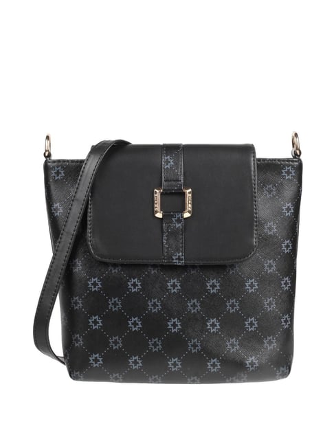 Buy Metro Black Printed Medium Cross Body Bag at Best Price @ Tata CLiQ