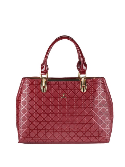 Mochi Red Textured Medium Tote Handbag Price in India