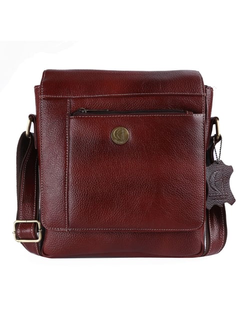 Amazon.com | HULSH Leather Messenger Bag Brown Air cabin Briefcase Leather  Cross body Shoulder Large Laptop bag (13